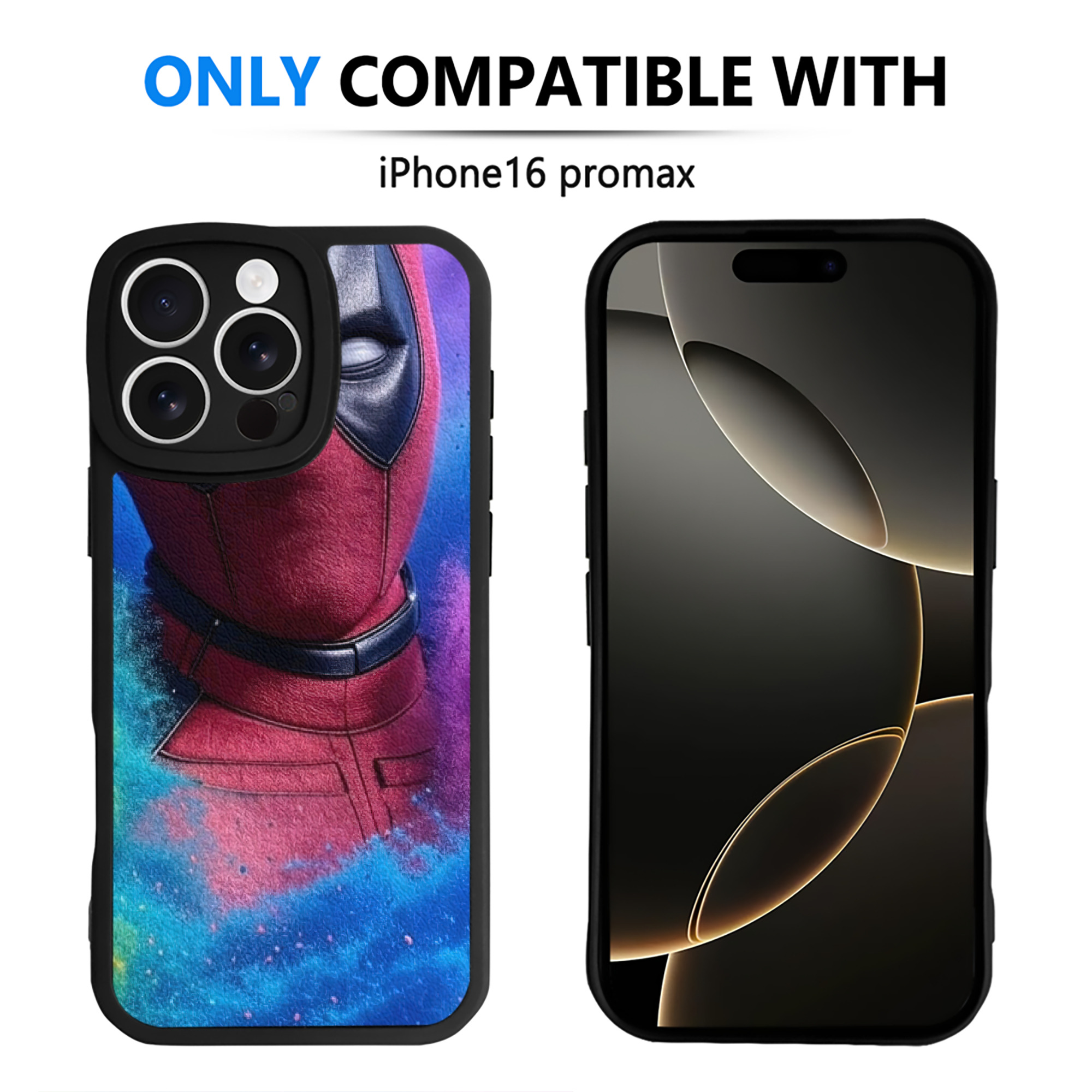 （画像用） Deadpool デッドプール 【iPhone 16シリーズ対応】シリコンスマホケース（レザー調） 材質：シリコン